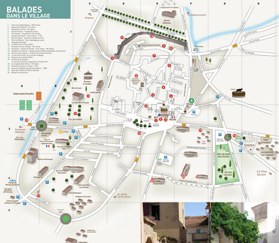 plan du centre de la commune d'Eyragues