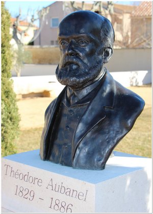 buste de Théodore Aubanel situé au parc des Poètes à Eyragues, scupté par M. Langloys buste de Théodore Aubanel situé au parc des Poètes à Eyragues, scupté par M. Langloys